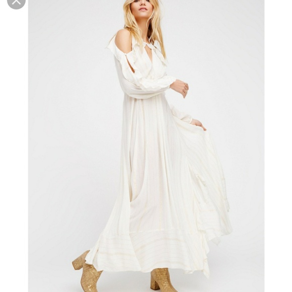 โSOLDโ Free People The Huxley Gold Summer Maxi - Picture 2 of 8